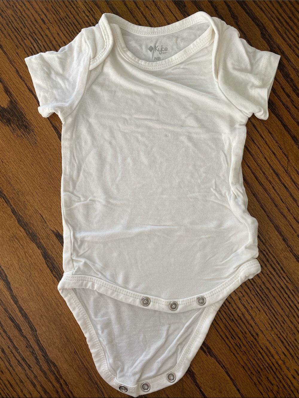 Newborn White Short-Sleeve One-Piece Bodysuit